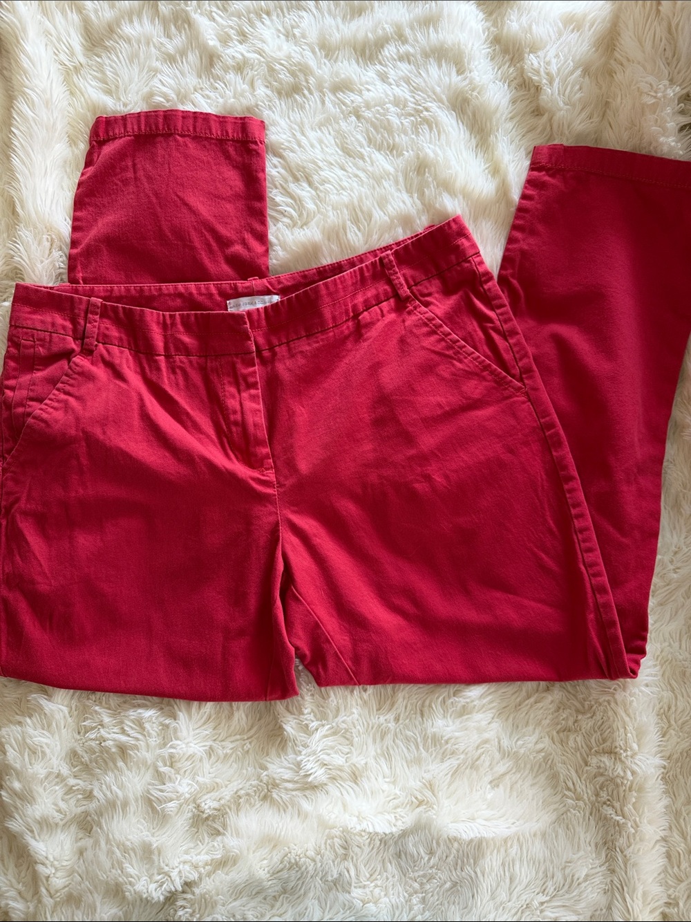 New York & Company Red Straight-Leg Women’s ankle length Khakis